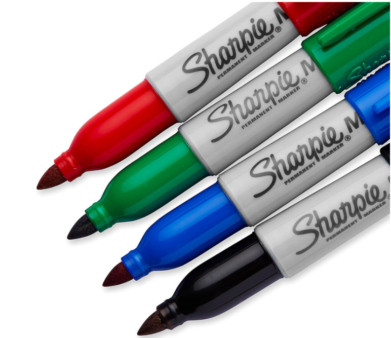 Sharpie Mini Permanent Markers, Fine Point, Assorted Colors, 4 Count