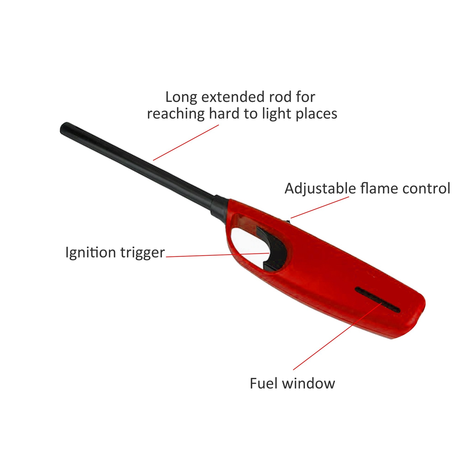 3 Pcs Click N Flame Multi-purpose BBQ Lighter for Butane Kitchen Stove Fireplace