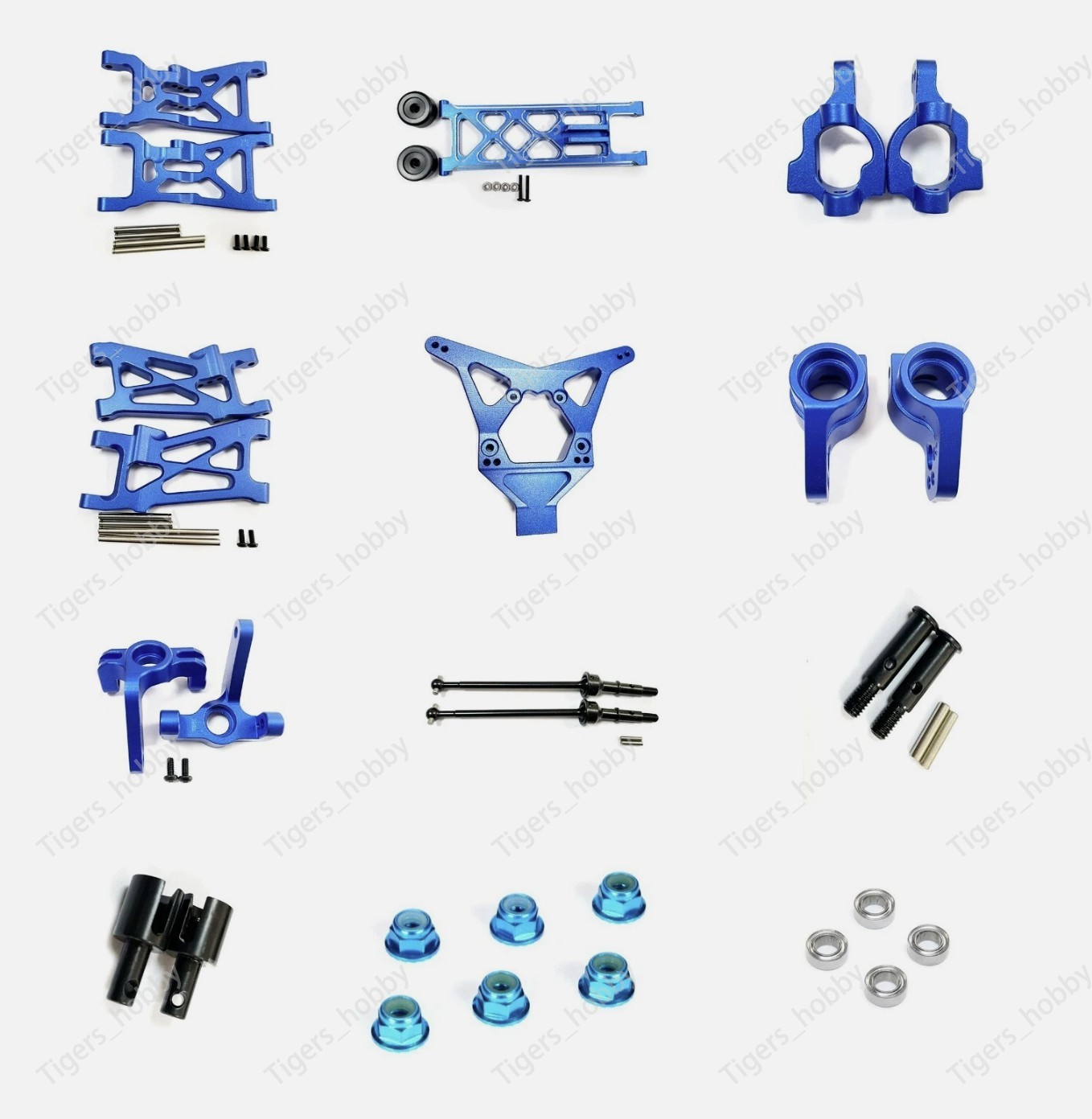Aluminum alloy CNC metal Upgrade parts DIY NB-blue Fits LOSI 1/10 22S 2WD Rc car