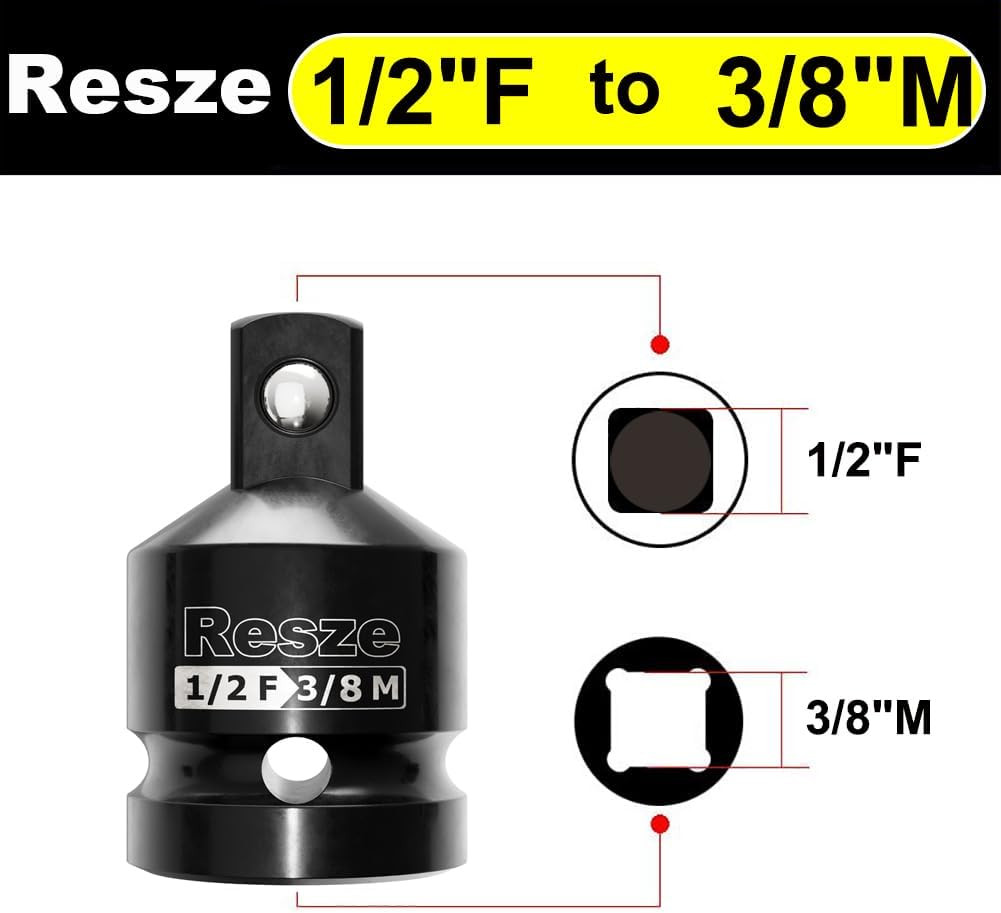 2PCS 1/2"To 3/8" Impact Socket Adapter and Reducer Set | Drive Socket Adapter Se