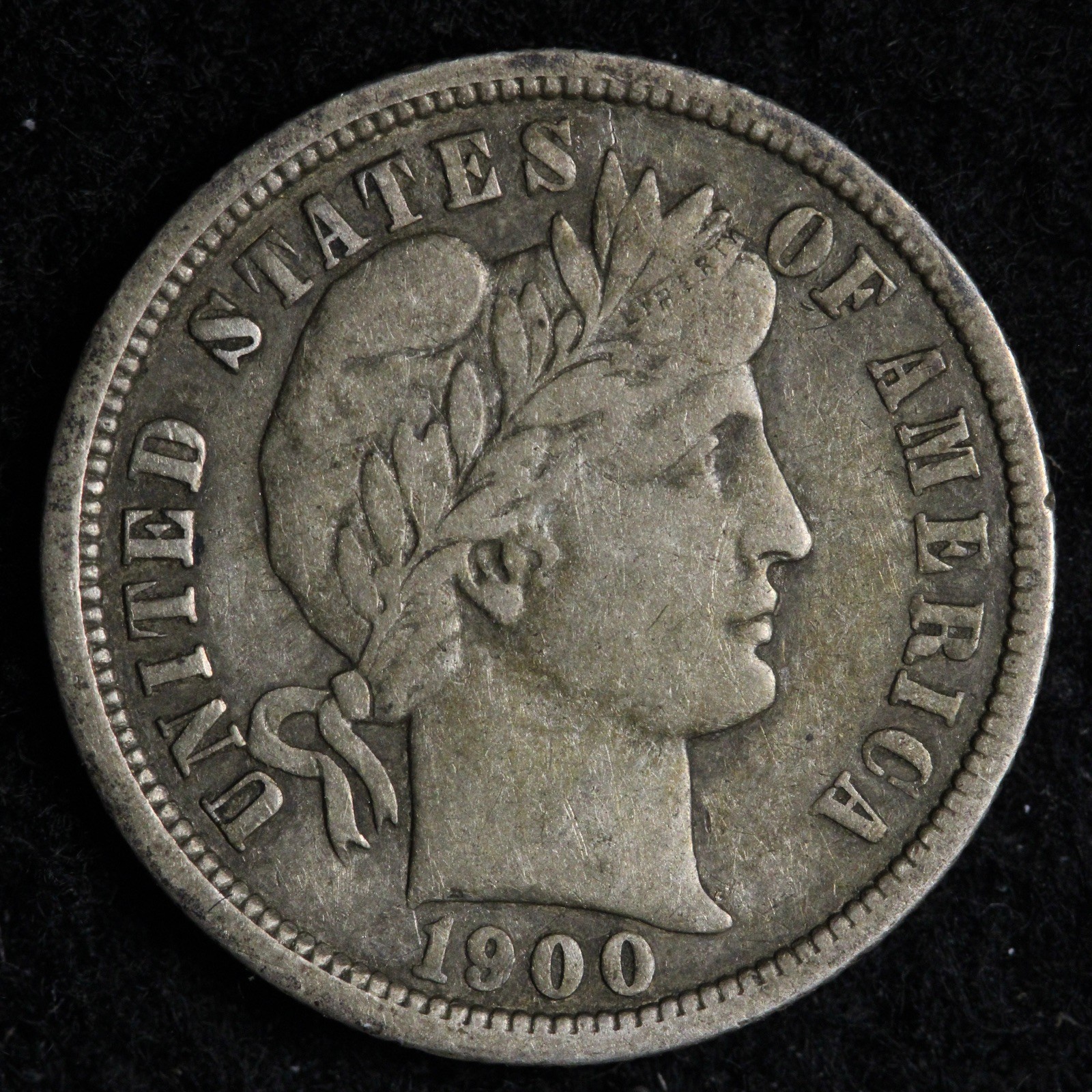 1900-O Barber Silver Dime XF E290 UQCNL