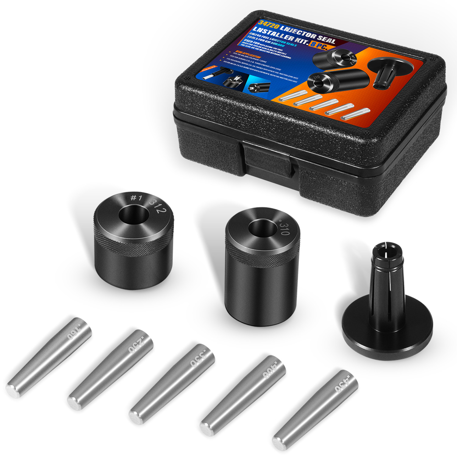 34720 Injector Seal Installer Kit For Ford GM Subaru Engines 8PCS