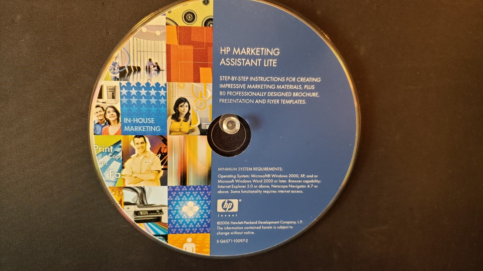 HP MARKETING ASSISTANT LITE Disk 2006  PC COMPUTER SOFTWARE  Excellent!  Unused!
