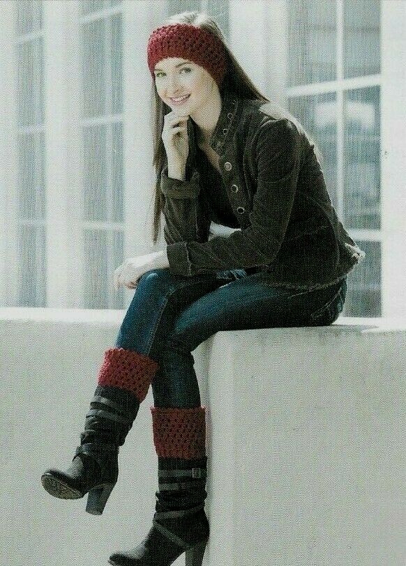 NEW BOOT CUFFS & EAR WARMERS 10 DESIGNS DIGEST SIZE CROCHET PATTERN BOOK