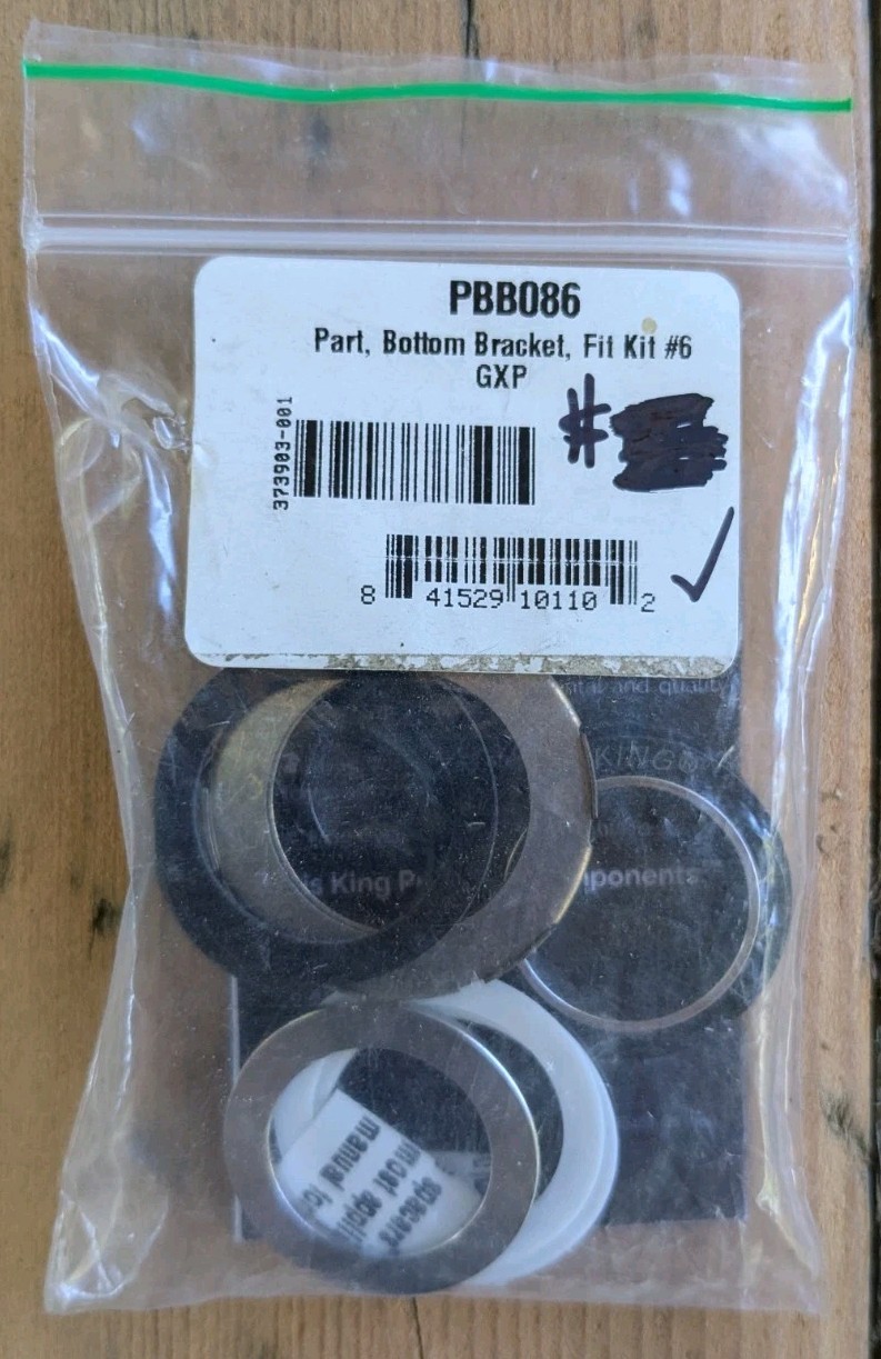 Chris King Bottom Bracket Fit Kit GXP PBB086 INCOMPLETE/PARTIAL