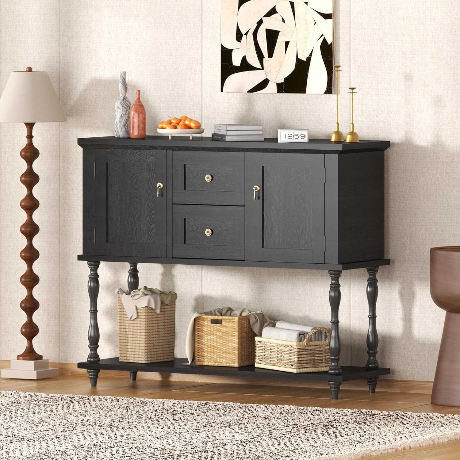 Entryway Console Table with Drawer Storage Shelf Door Buffet Sideboard Cabinet