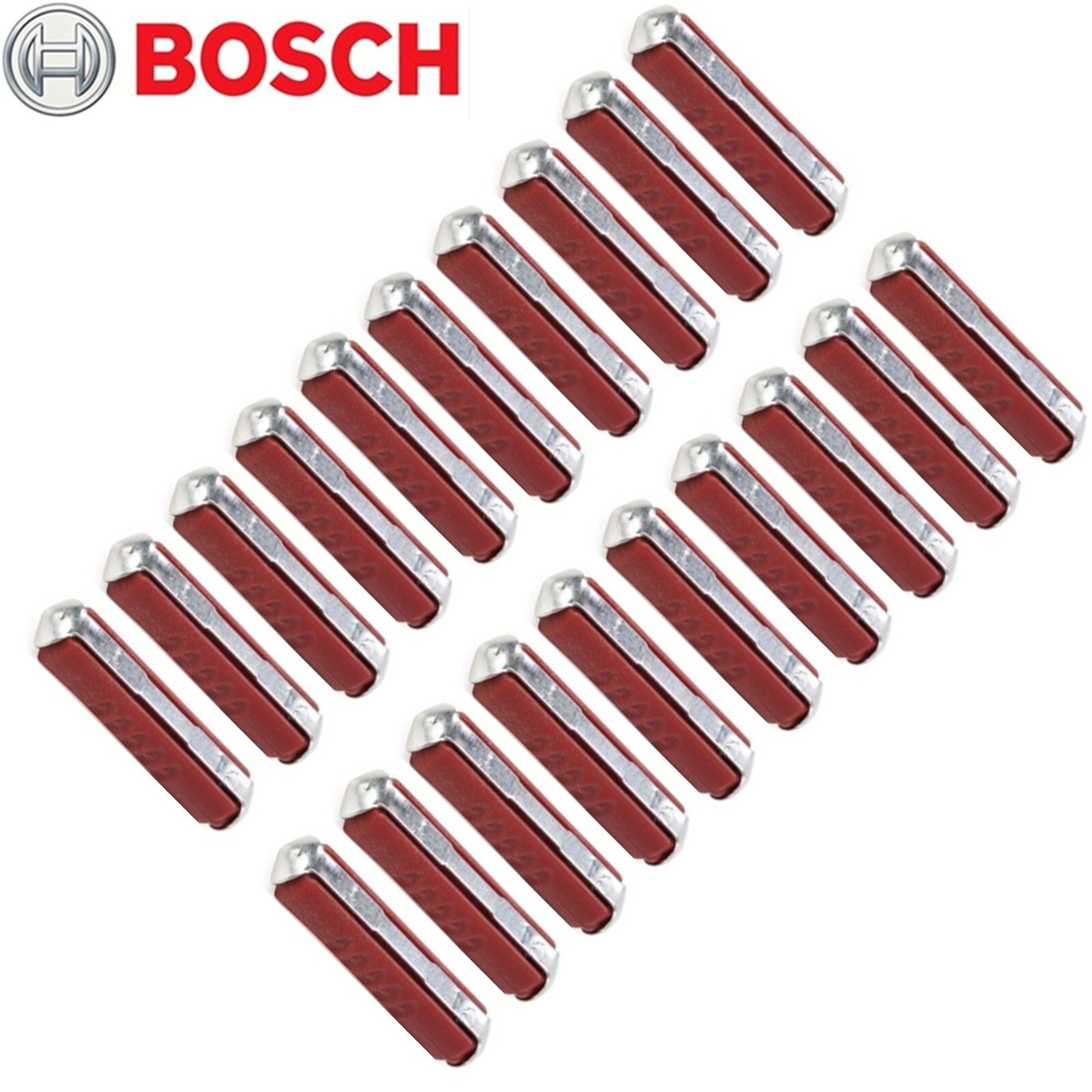 20 X 1954-19 Mercedes Benz 16 Amp Red GBC Torpedo Fuses Bosch Flosser Silver