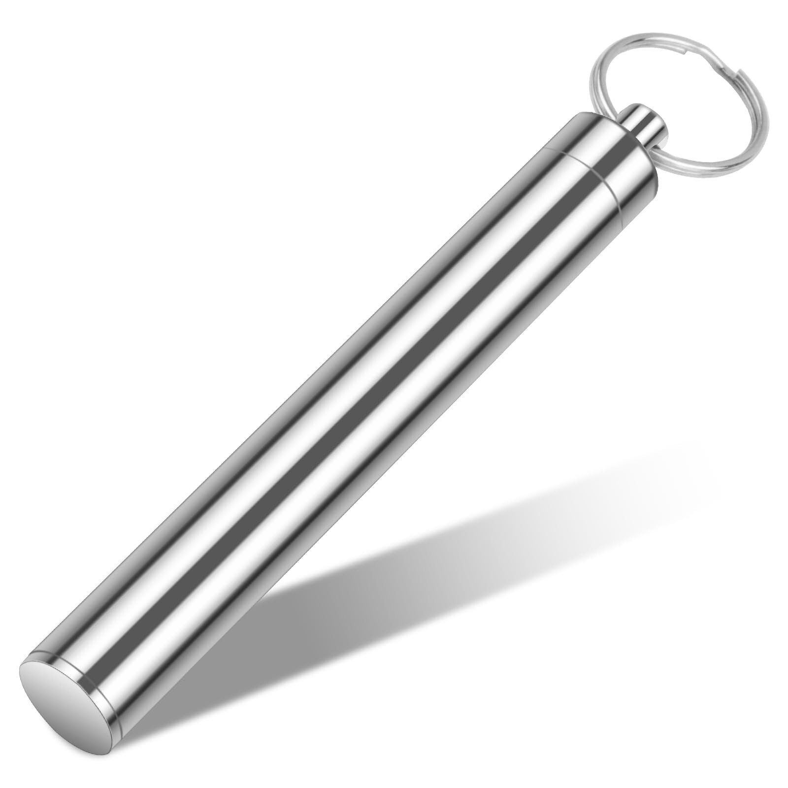 Portable Metal Toothpick Holder with 10PCS Reusable Titanium Toothpick, Pocke...