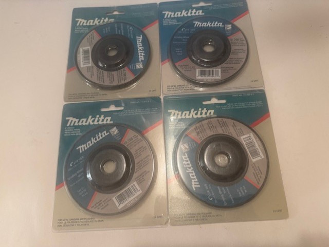 LOT OF 4 - Makita # 741402-C  4in Type 27 A24P2G Grinding Wheel - 24 GRIT