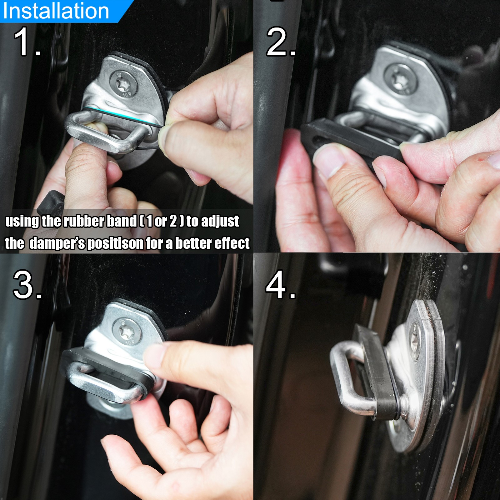Door Striker Lock Buffer Damper For Tesla Model 3 Y Sound Noise Insulation,