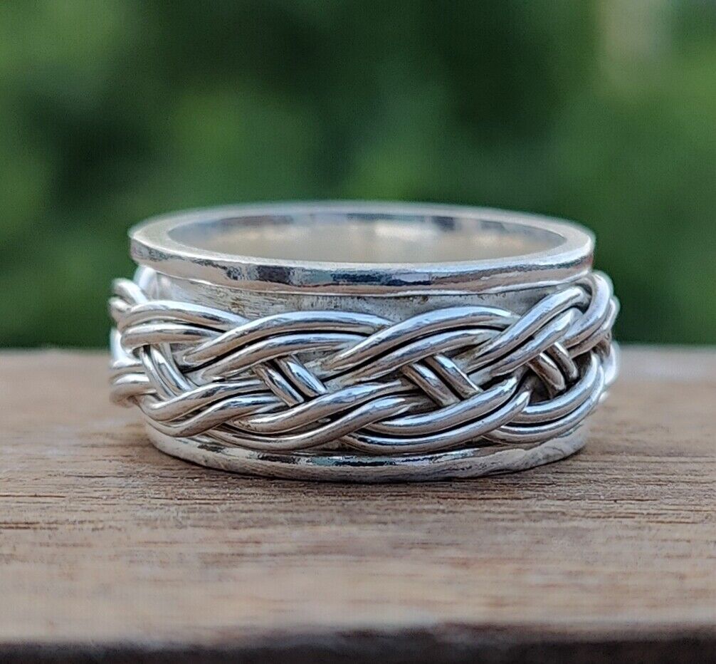 Spinner Ring Solid 925 Sterling Silver Band Ring Handmade Ring All Size SSS-6