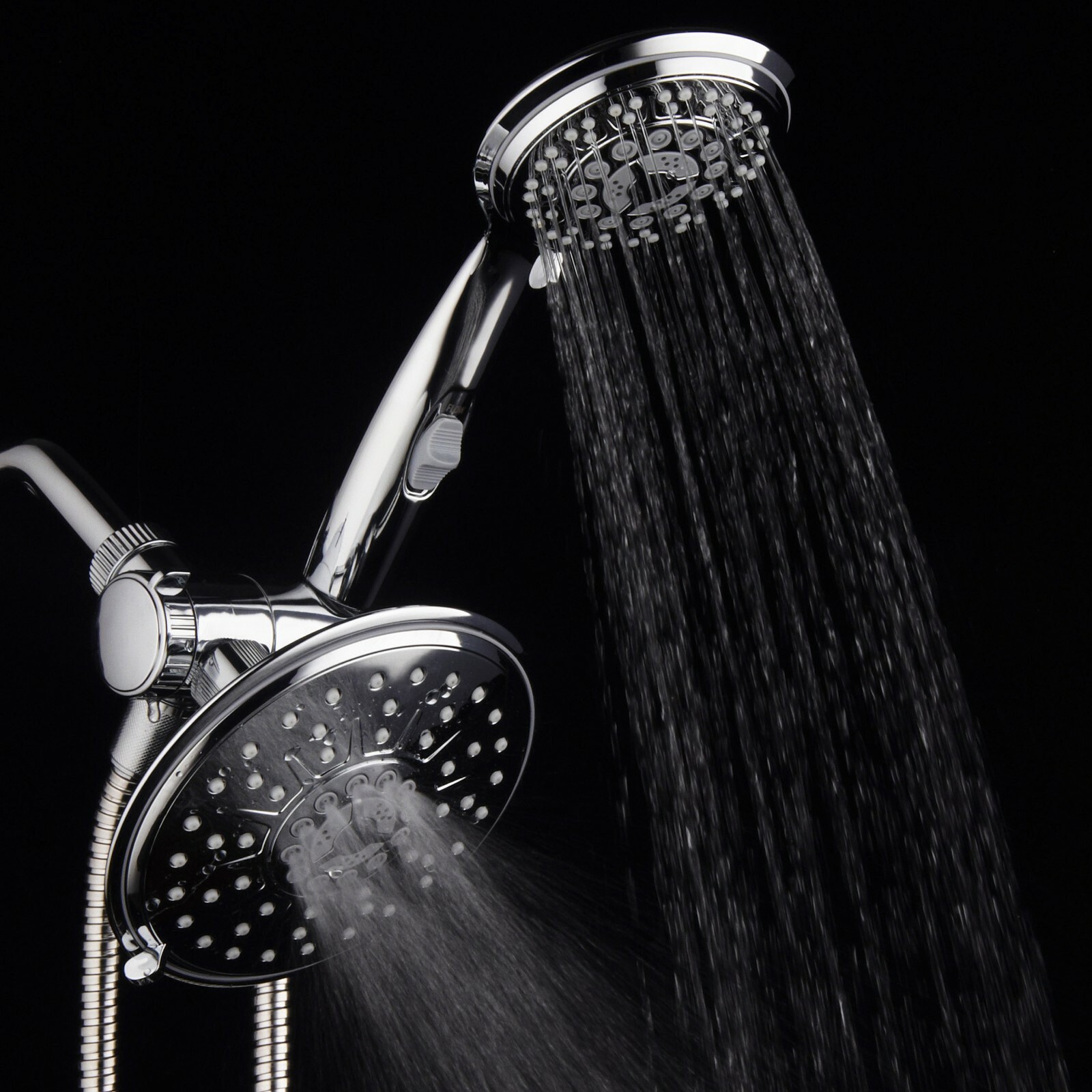 Hydroluxe 6'' Multi Setting Chrome Rainfall Shower Head & Handheld Combo