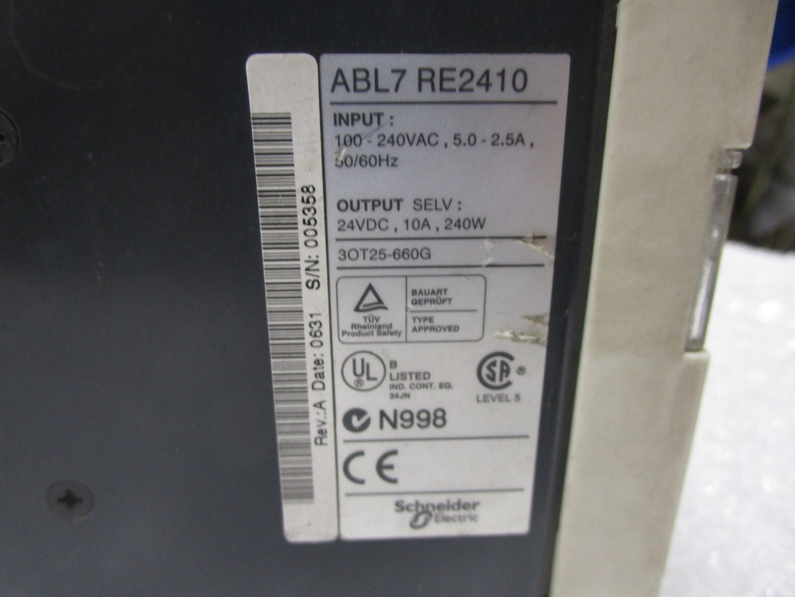 Telemecanique ABL7 RE2410 Power Supply Module