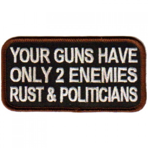 BIKER PATCH "GUNS HAVE 2 ENEMIES " NEW NICE