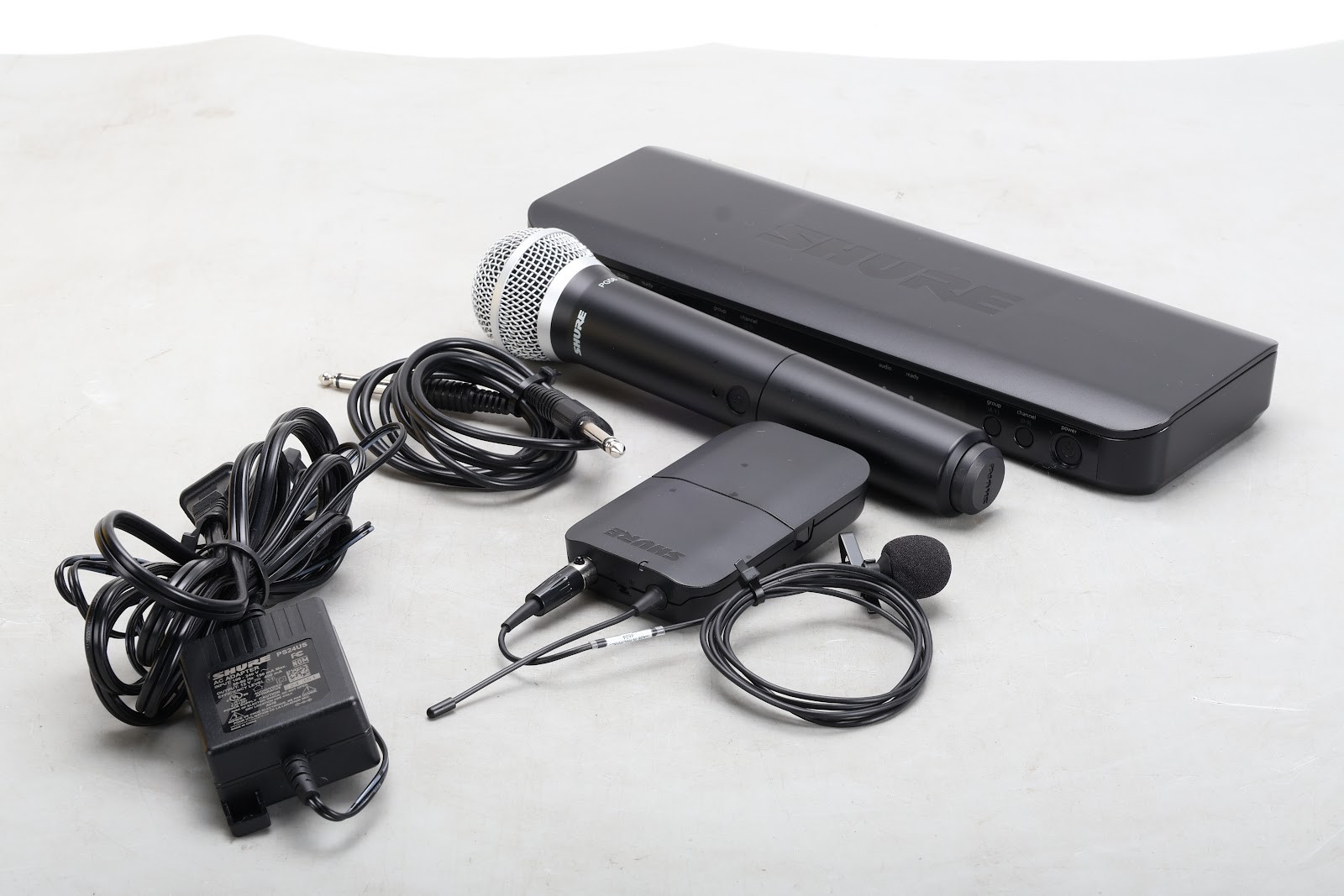 Shure BLX1288/CVL Dual Channel Wireless Combo System (512-542MHz) W/ Accessories