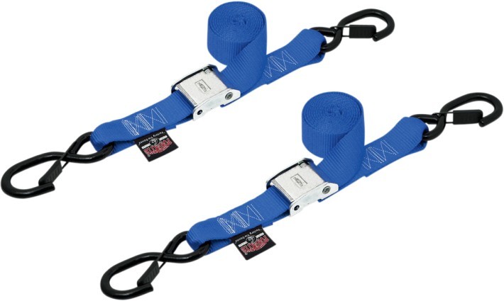 Powertye 1.5" Cam Buckle w/Safety Latch Hooks Blue (28623-S)