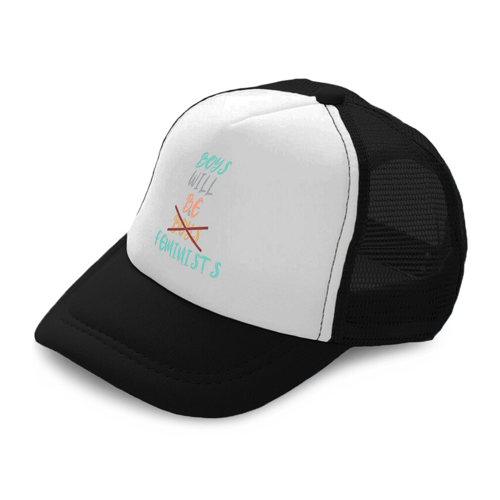 Kids Trucker Hat Boys Will Be Boys Feminists Polyester Boys Caps & Girls Caps