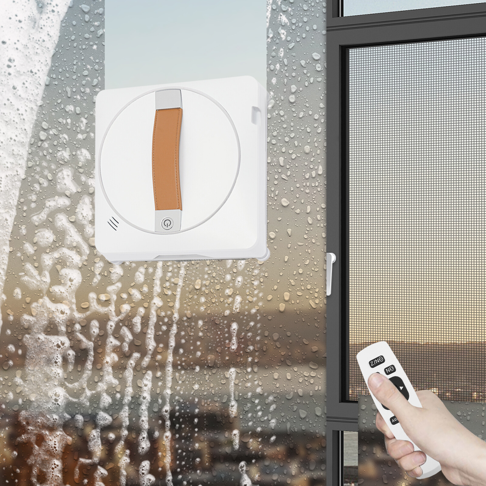2-Way Spray Smart Glass Cleaning Machine Window Cleaner Robot & Remote Control