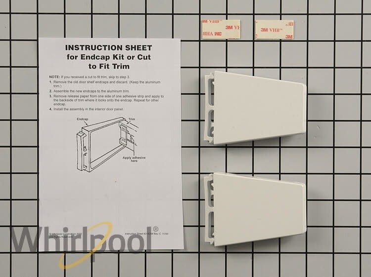 New Genuine OEM Whirlpool Refrigerator Door Shelf Rail 4388286