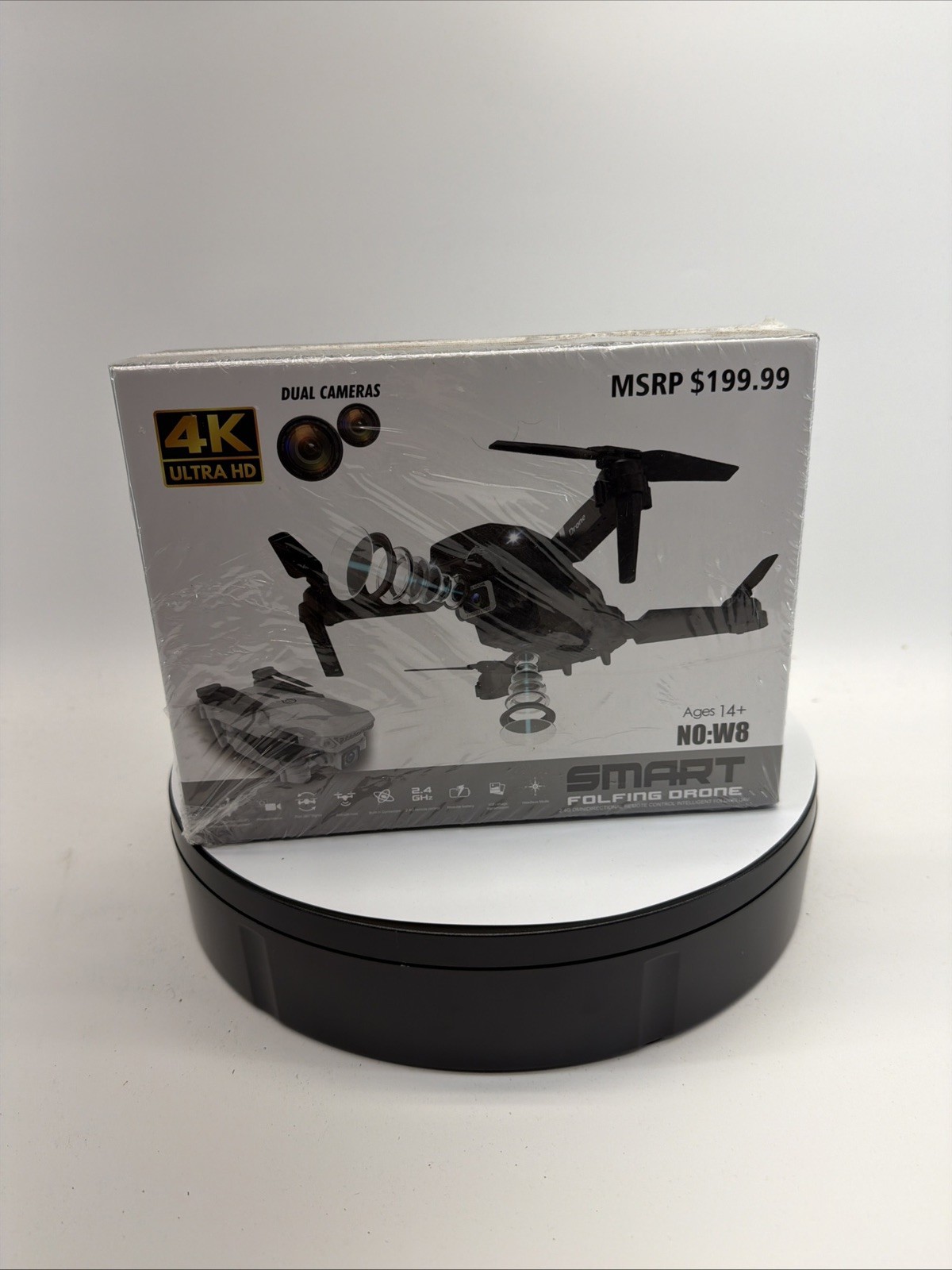DRONE Professional Drone Ultra HD 4K Dual Camera Black MSRP $199