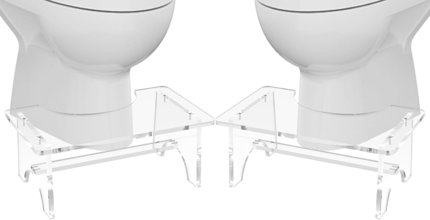 Acrylic Toilet Stool Adults,7 Inch Acrylic Squatting Potty Stool Poop Clear