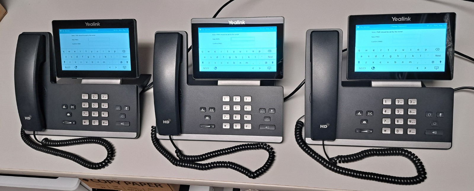 LOT OF 3 Yealink SIP-T57W Prime Business Phones