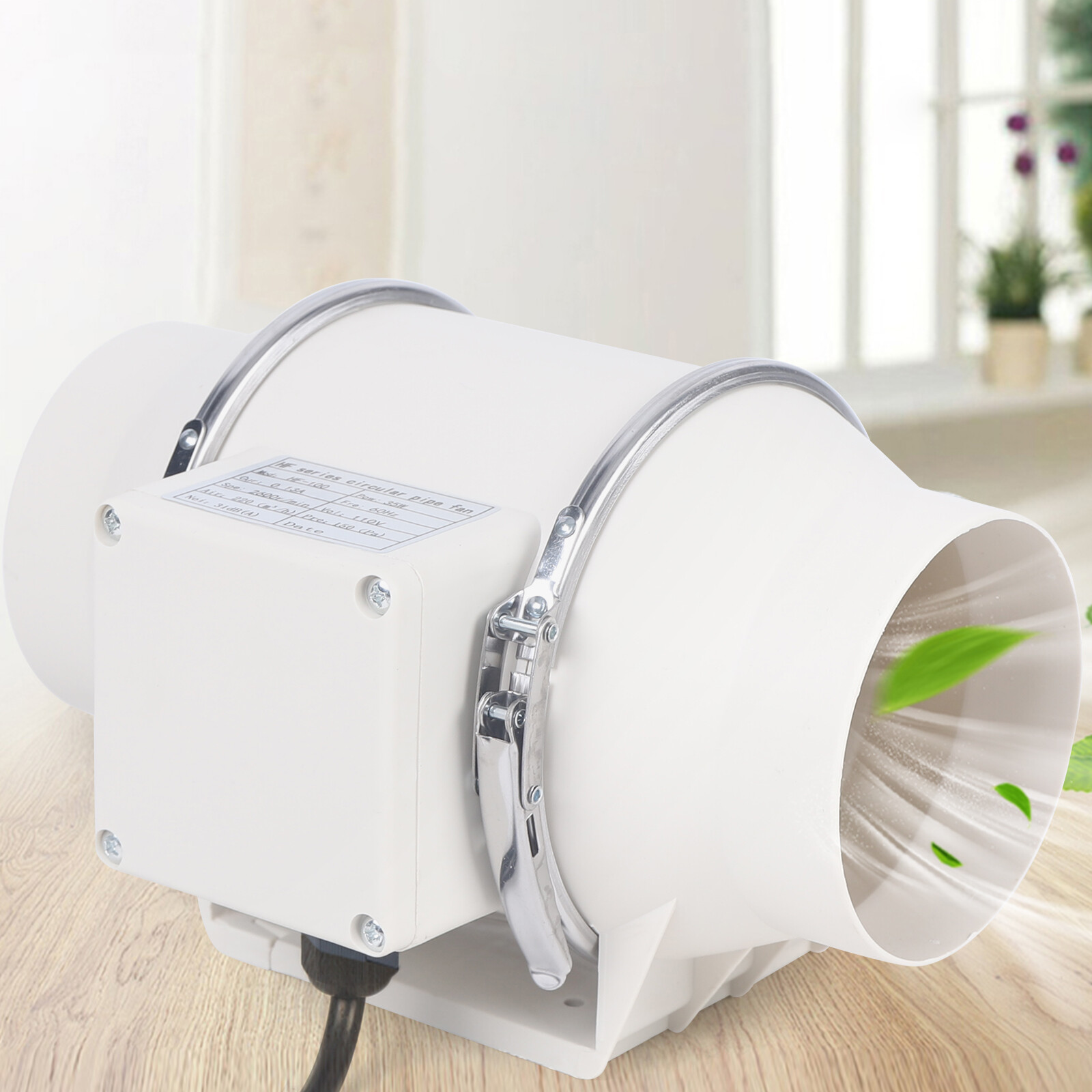 220 CFM 4 Inline Duct Ventilation Fan Bathroom Kitchen Vent Exhaust Air Blower