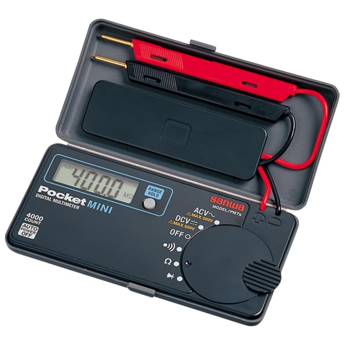 GuliTech Sanwa PM7A Pocket mini Size Portable Multimeter DMM 4000 PM7a, Red