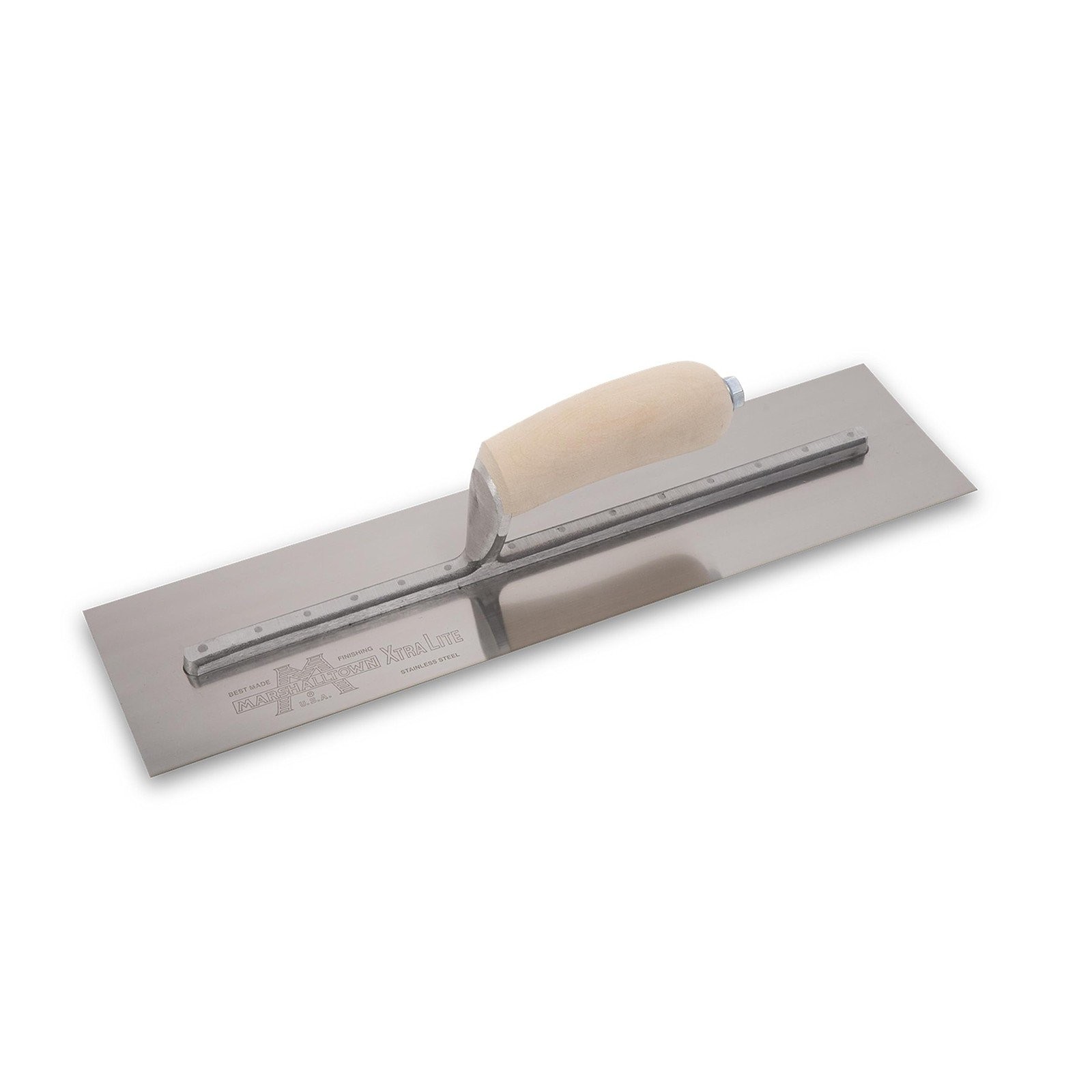 MARSHALLTOWN MXS66SS Stainless Steel Finishing Trowel, 4 x 16 Inch Concrete, Mas