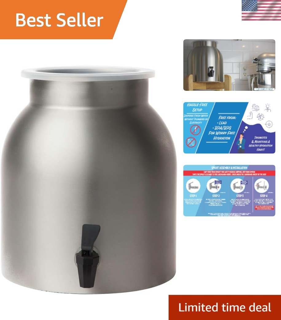 Stylish 2.2-Gallon Stainless Steel Water Dispenser with Eco-Friendly Design