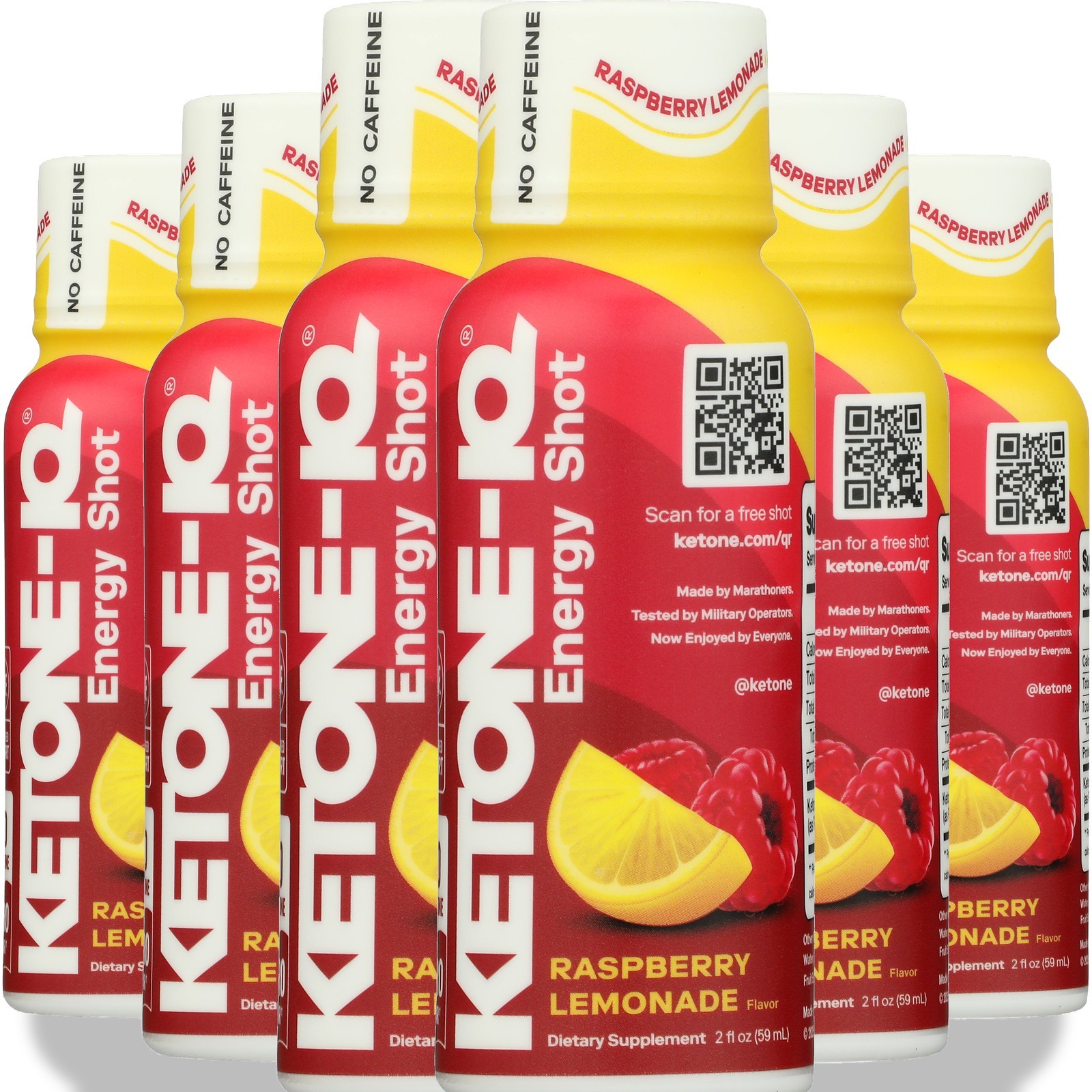 Raspberry Lemonade Ketone-Iq Energy Shot No Caffeine 2 Fl Oz 6 Pack