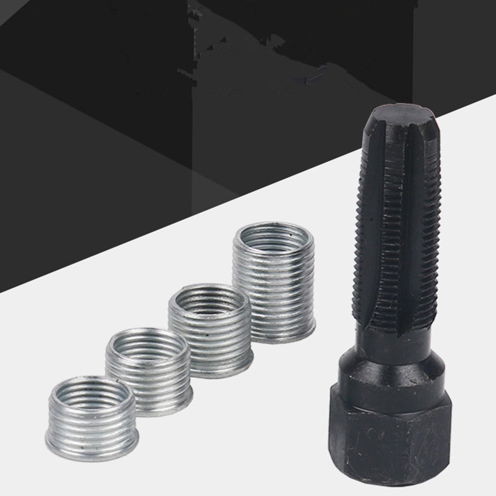 Spark Plug Thread Repair Kit – 14mm Reamer Thread Repair Tool &4 Inserts