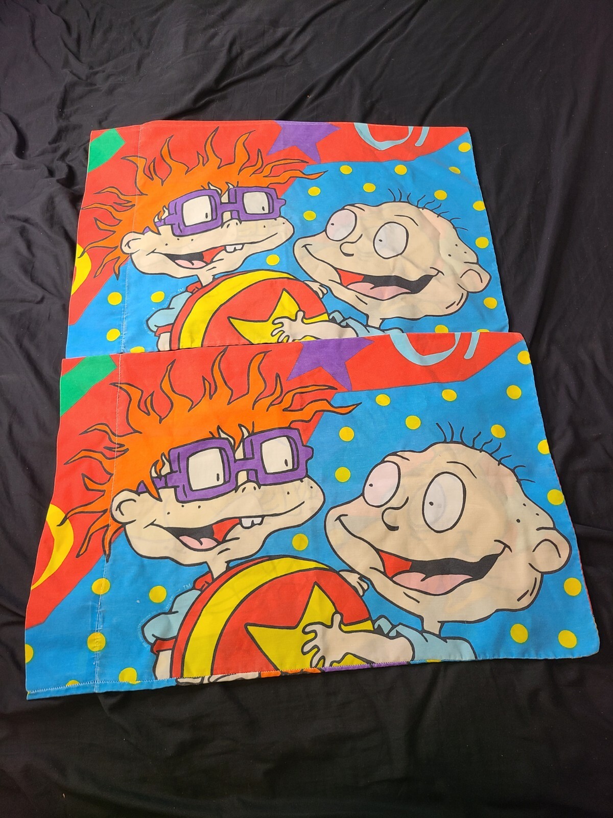 Vintage RUGRATS Tommy Chucky Angelica Pillow Case 1997 Nickelodeon Lot Of 2