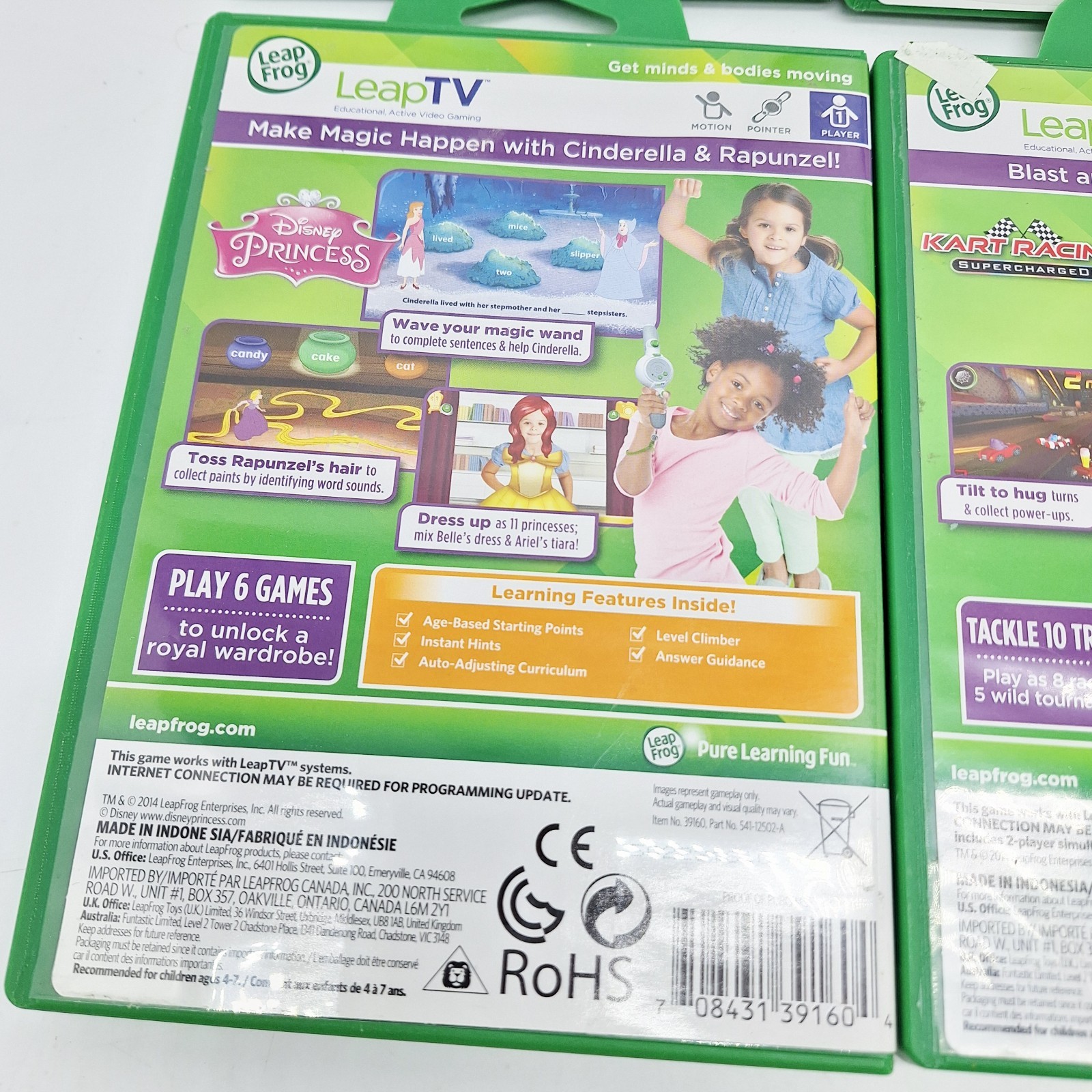Lot Of 6 Leap Frog Tv Educational Gaming Games All Complete In Cases And Working