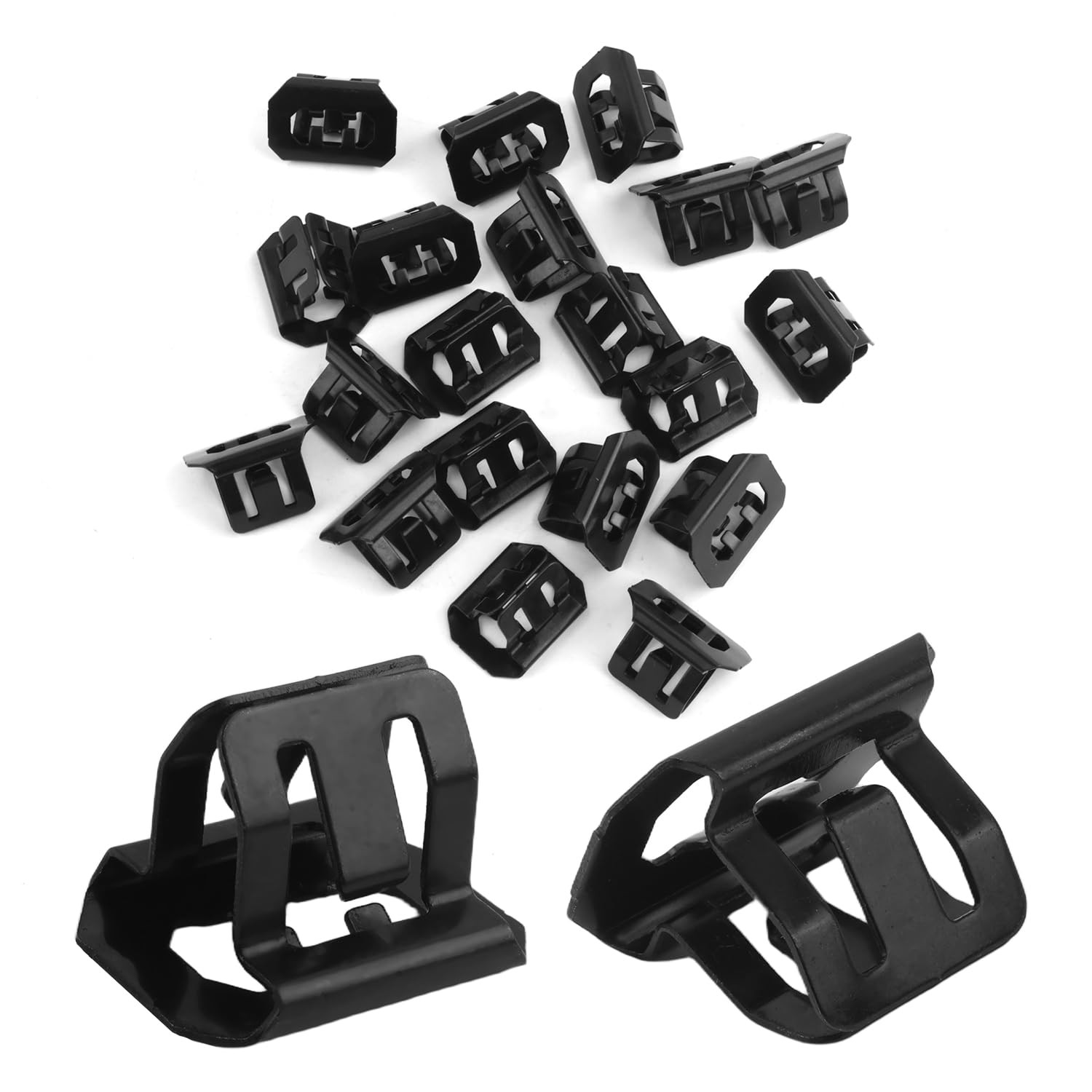 20PCS Grill Clips,Metal Car Clips Retainer Auto 0.90×0.67×0.61 inch, Black