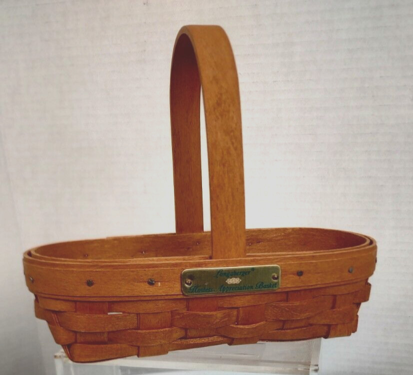 Longaberger 1994  Hostess Appreciation Oval w/Handle 7"Lx 3"Wx6.5"T Basket Video