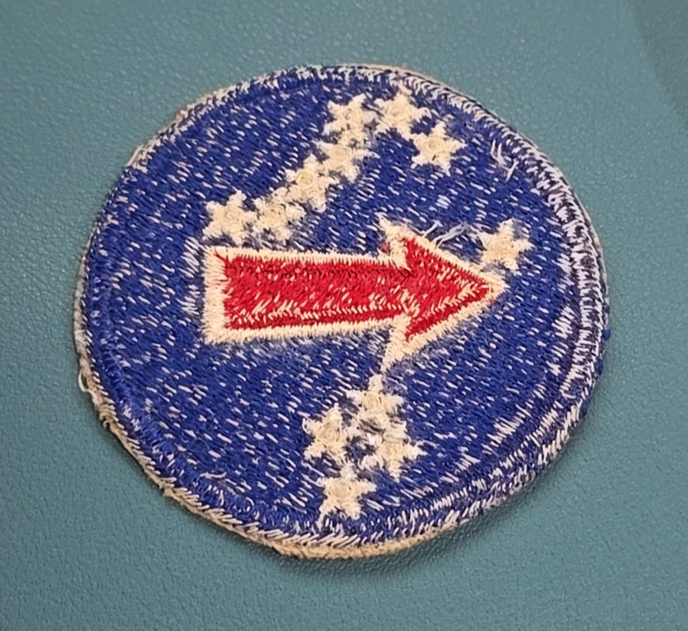 WWll-NO GLOW-US Army Pacific Command Patch-Cut Edge-Snow Back*