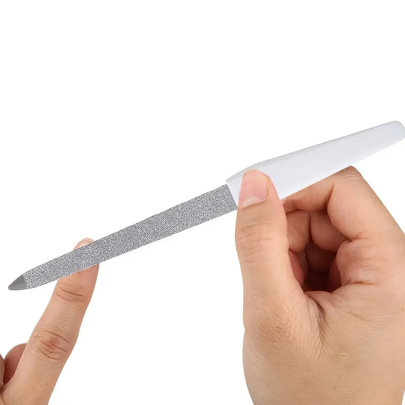Nail File High Quality FLEXIBLE Stainless Steel With Anti-Slip Handle 2 Sided