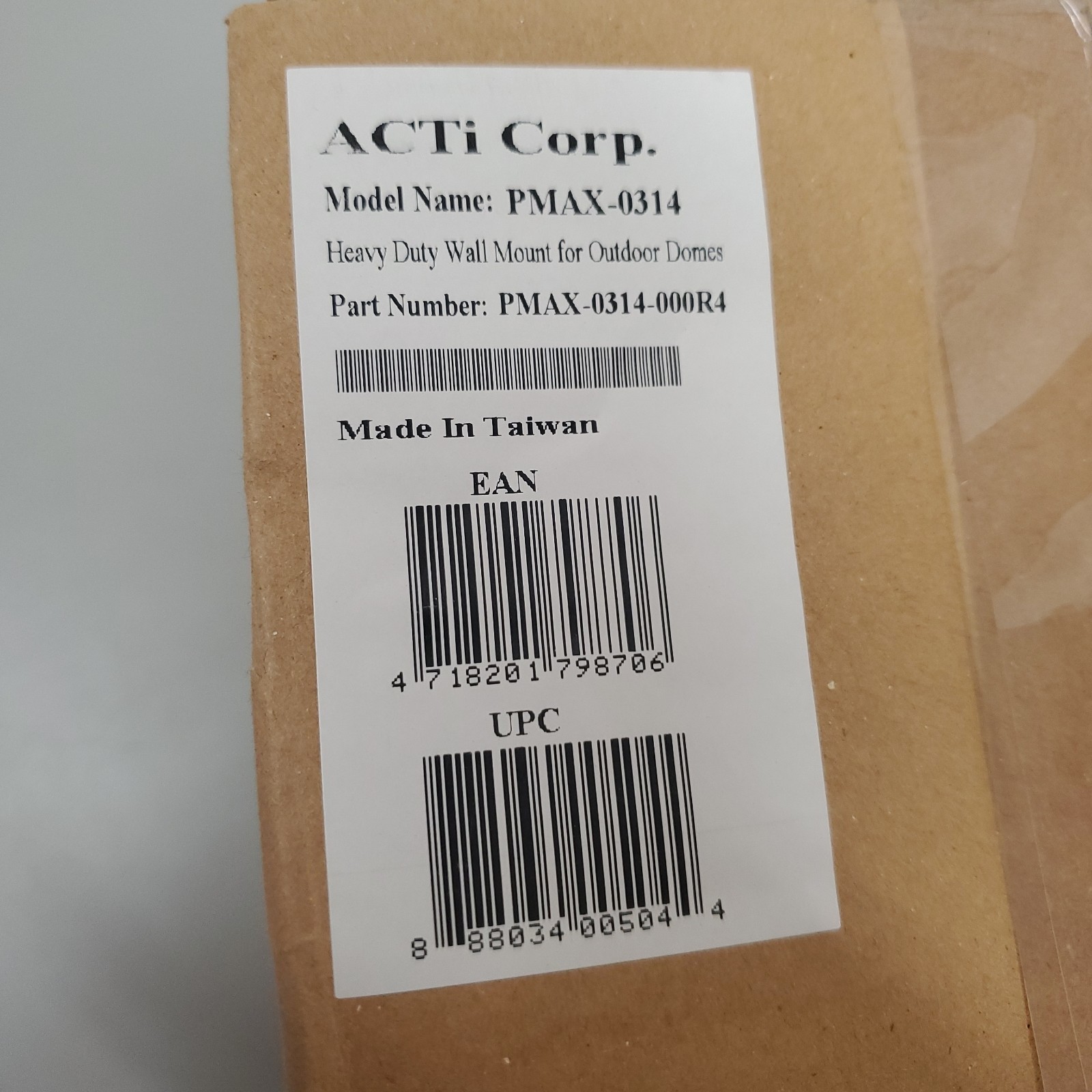 ACTi Corp PMAX-0314 Wall Mount Camera Mount