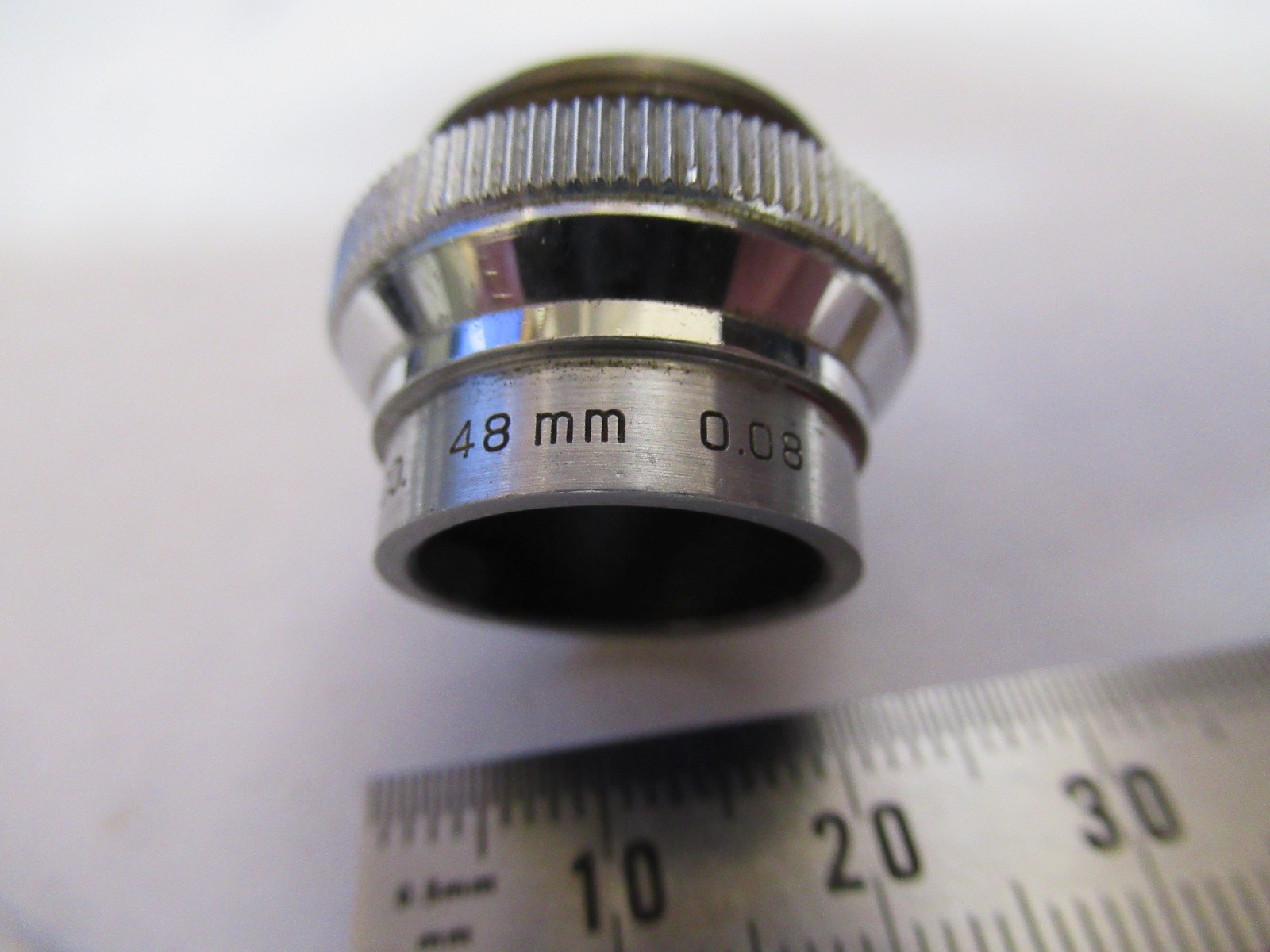OBJECTIVE 48mm BAUSCH LOMB LENS OPTICS MICROSCOPE PART AS PICTURED U1-A-05