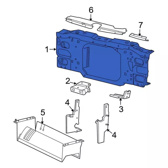 Genuine Ford Radiator Support Panel AL5Z-16138-A