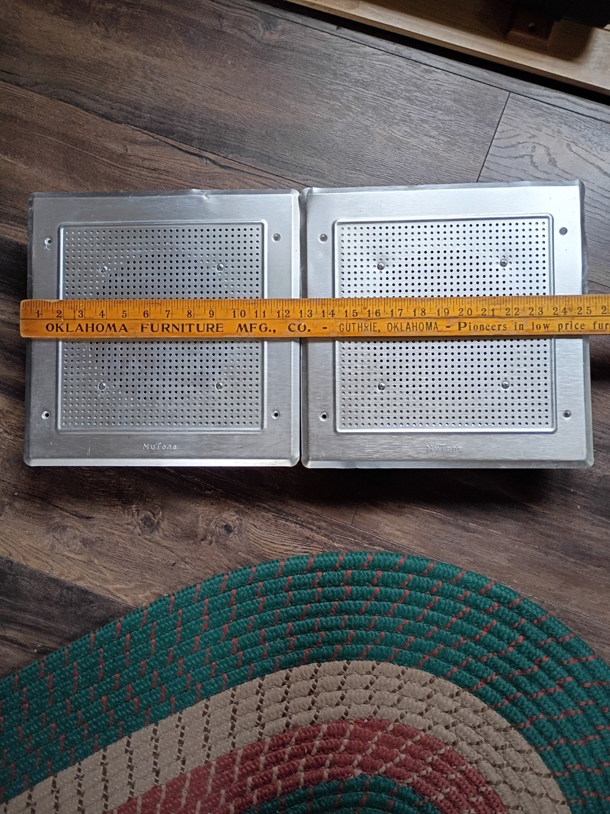 Nutone Stainless Steel Flat Wall Speakers Indoor Outdoor Mid Century Sound&Deco