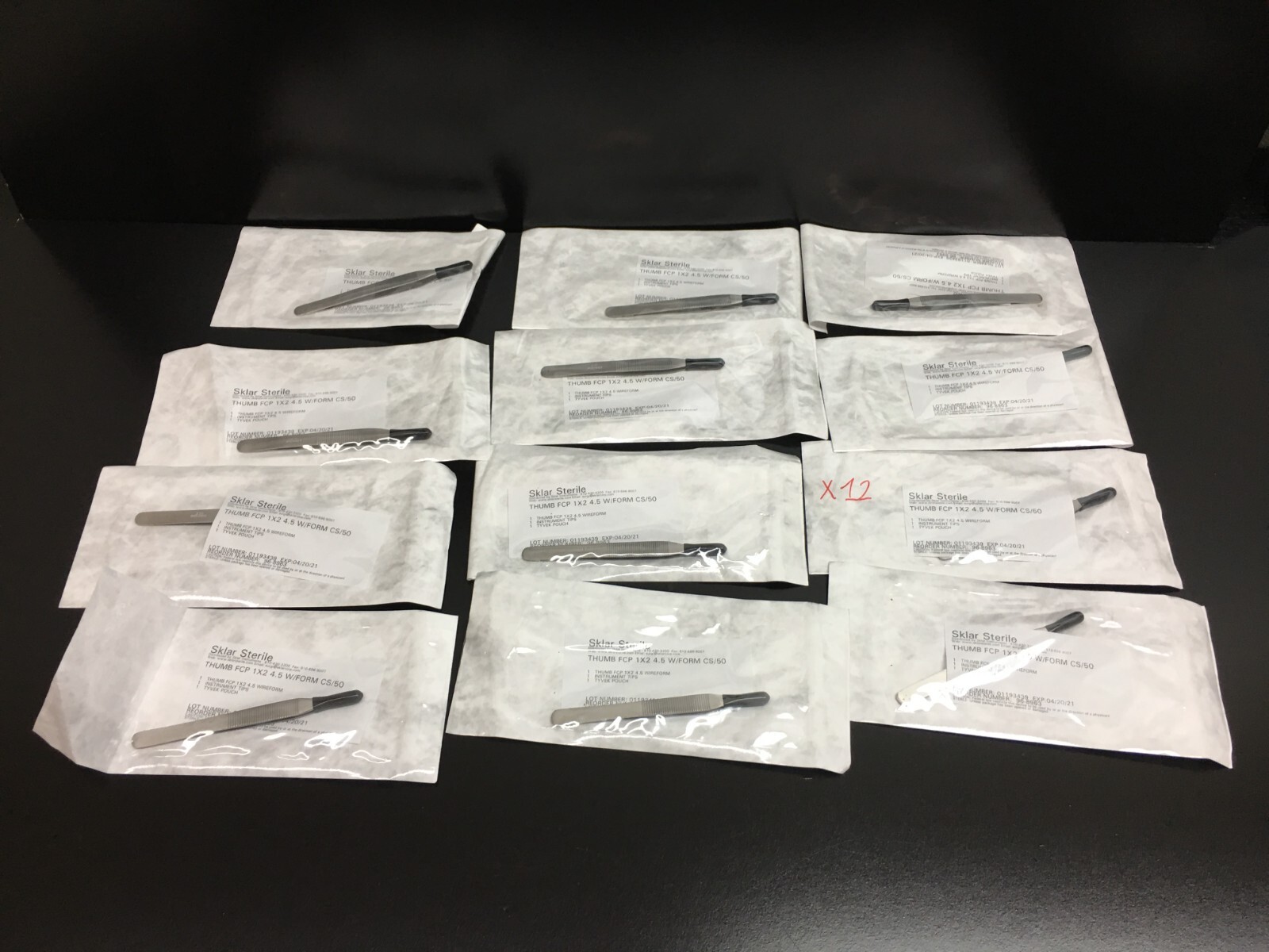 Sklar Instruments REF 96-8963 Sterile Wireform Thumb FCP 1x2 4.5 Lot 12 PCS
