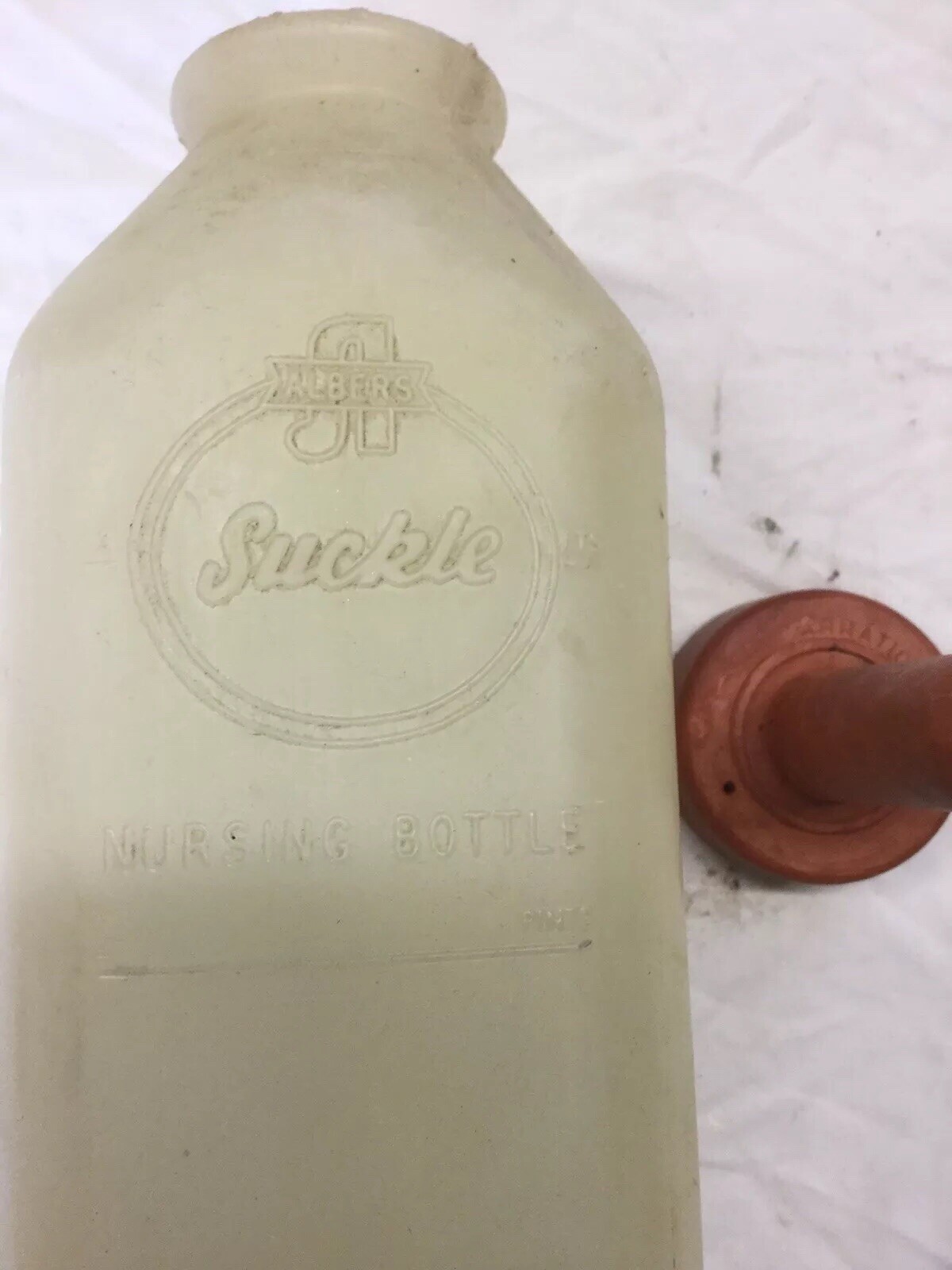 Vintage Carnation Albers Suckle Nursing Bottle