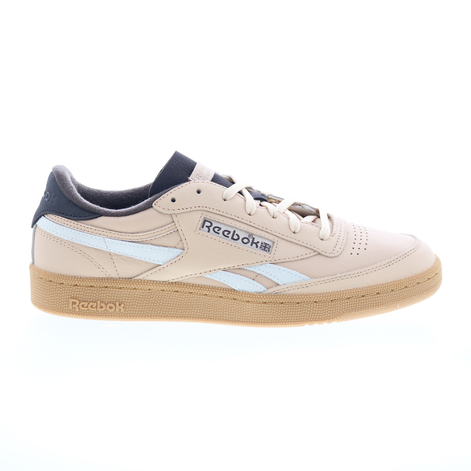 Reebok Club C Revenge Vintage Mens Beige Leather Lifestyle Sneakers Shoes