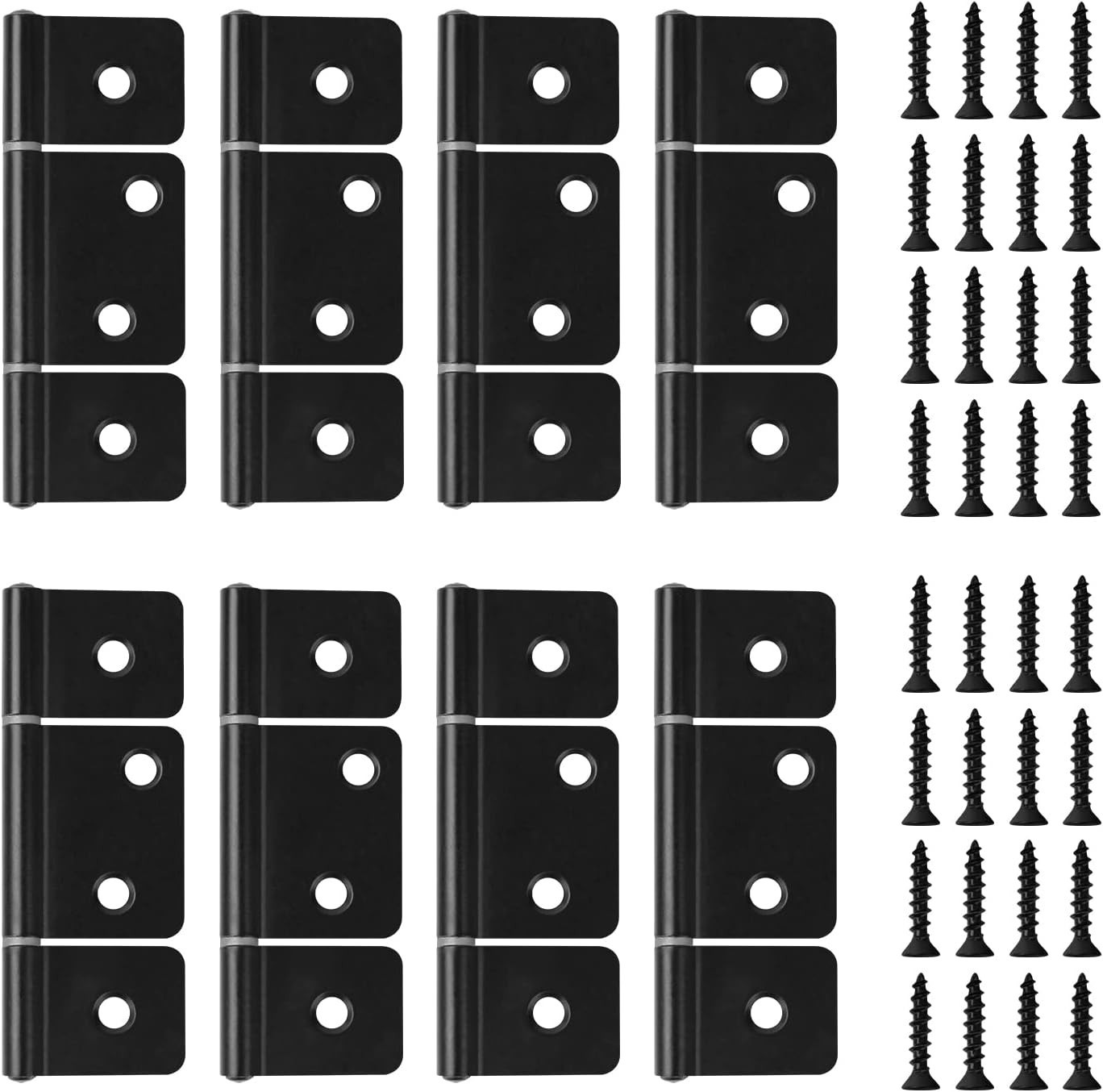 Three Leaf Non-Mortised Hinge for Mobile Home & RV Interior 8 Packa Black Door H