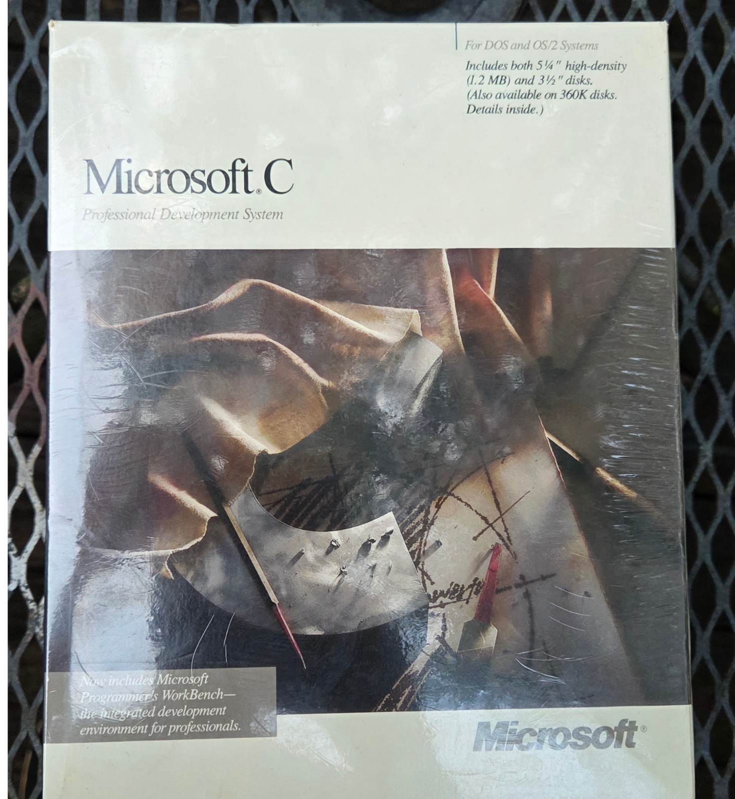 SEALED Microsoft C 6.0 1990 for DOS OS/2 5.25" 3.5" floppy vintage PC 14356