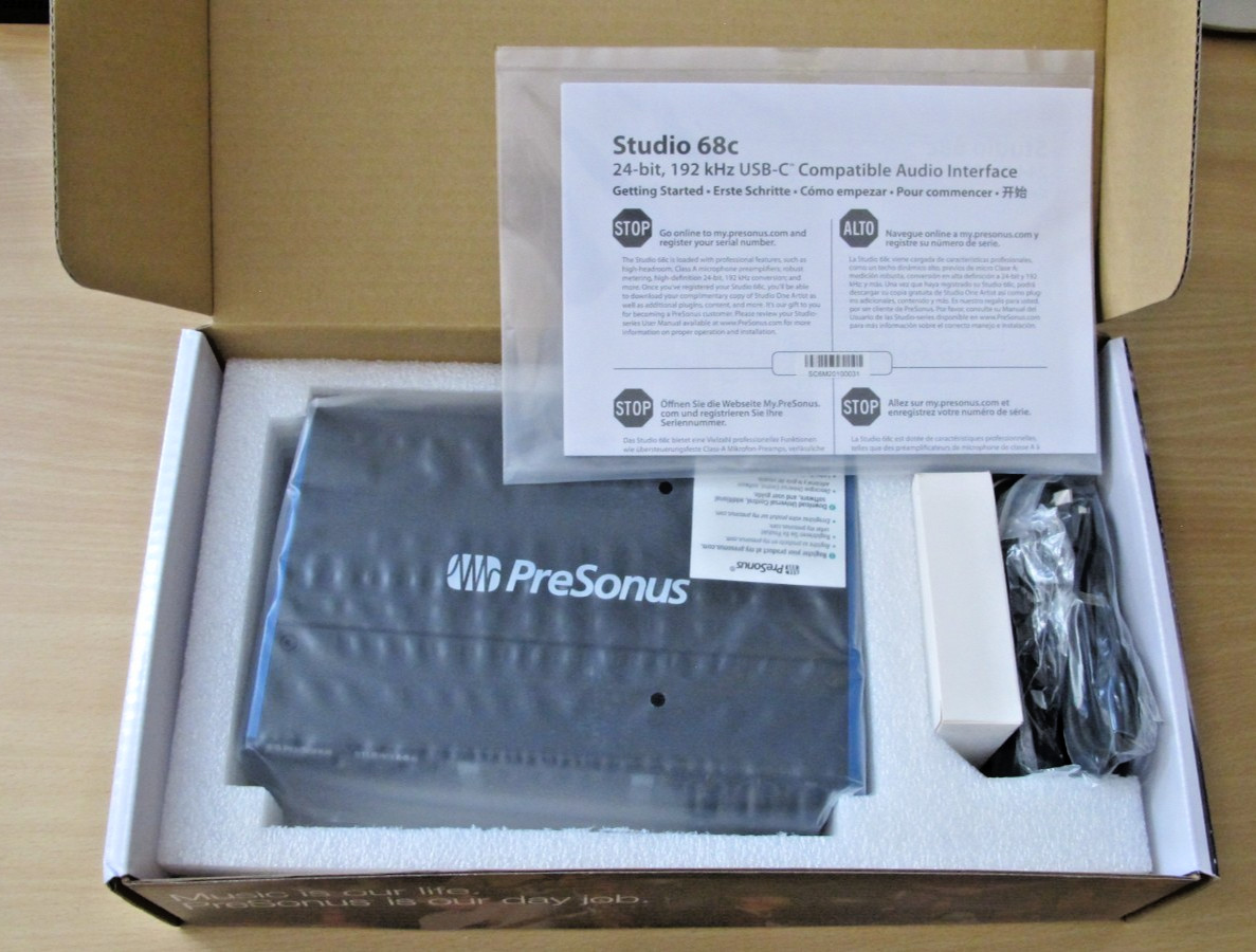 PreSonus Studio 68C 6X6 USB Type-C Audio/MIDI Audio Interface New Open Box