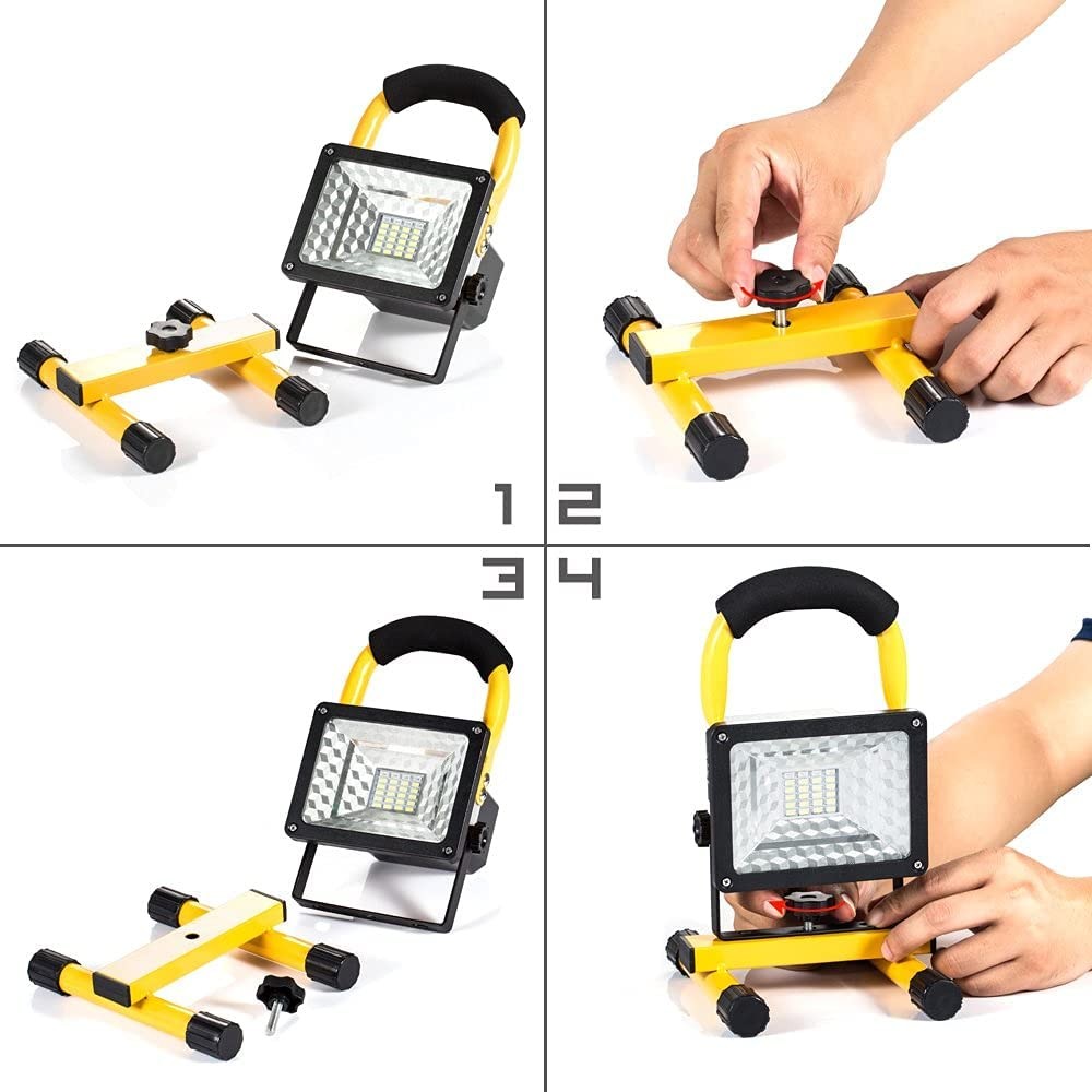 Projecteur Portable LED Work Light, Waterproof, Adjustable (White)