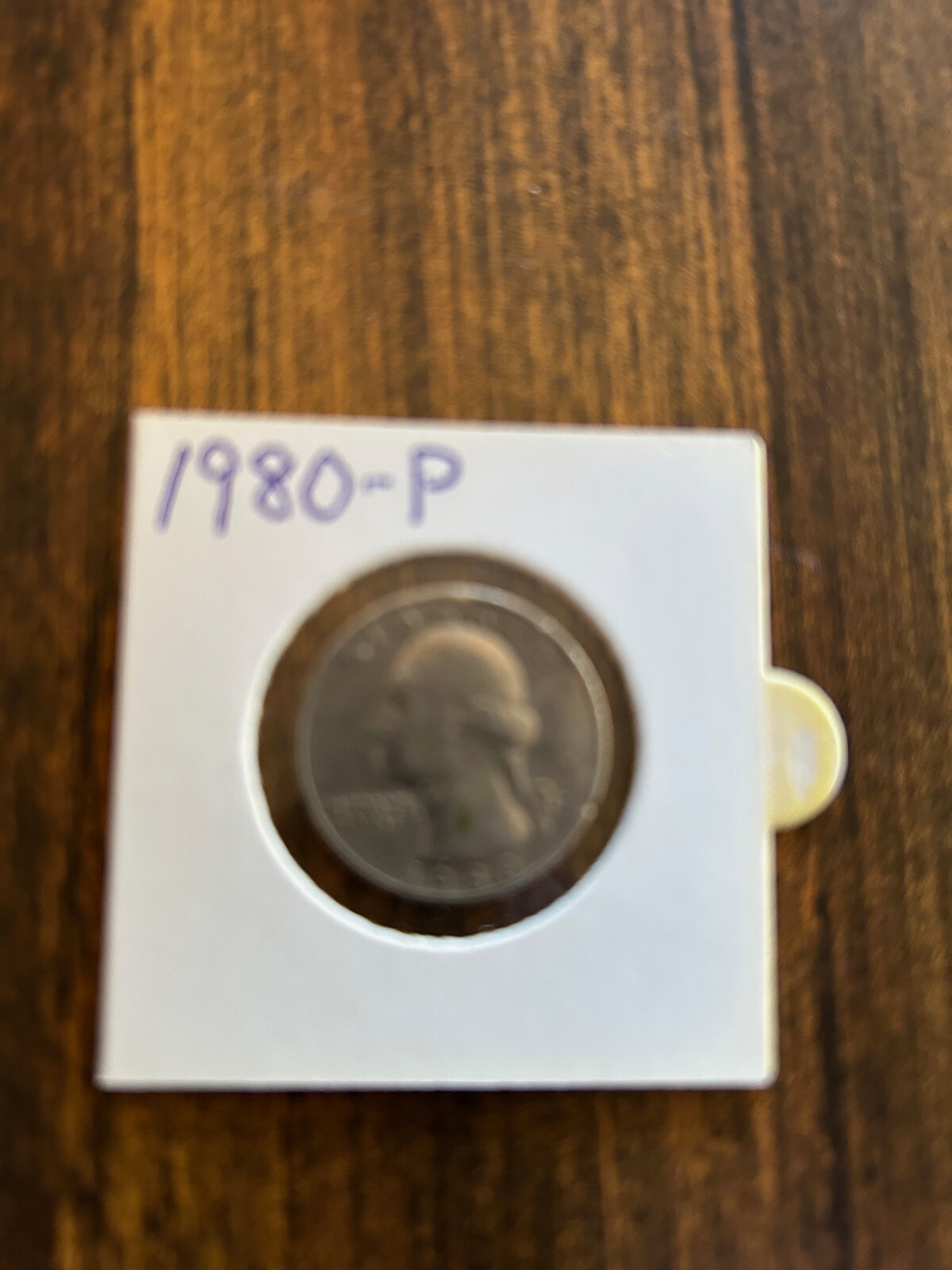 1980-P    WASHINGTON  QUARTER,  CLAD,  CIRCULATED,   Actual Coin in Photo